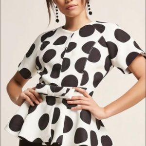 🔥FLASH SALE🔥 Black Polka Dot Short-sleeve Jacket